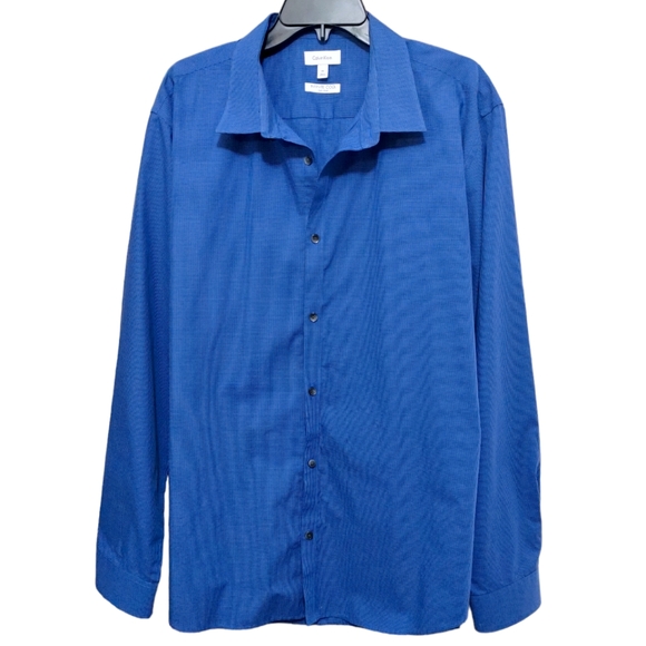 Calvin Klein Other - Calvin Klein Infinite Cool Blue Button Down Collared Shirt Mens Size XXL